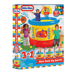 Little Tikes Slam Dunk Big Ball Pit with 20 Air-Filled Balls: For Ages 3-6, Plastic