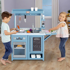 Little Tikes First Prep Kitchen Realistic Pretend Play Kitchen with Over 25 Accessories