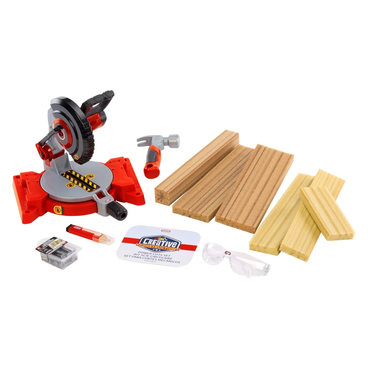 Little Tikes Creative Construction Power Cuts Set with 6 Accessories: Educational Play Tools with Sound Effects